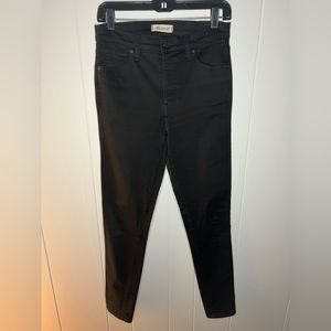 Madewell 10” high rise skinny black jeans size 28 tall